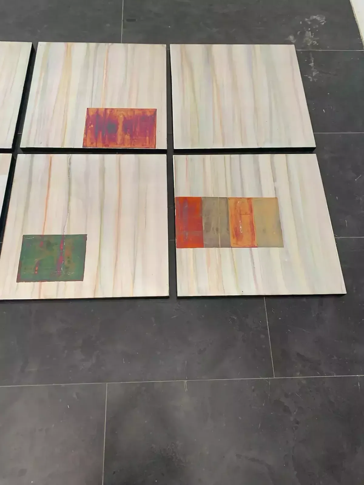 Abstract Metal Panels In Iridescent Paints, 1980s, Set Of 10 photo furniture