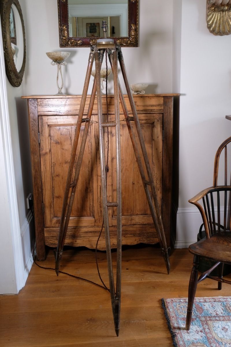 Standard Lamp In A Military Surveyor Style photo 460.0