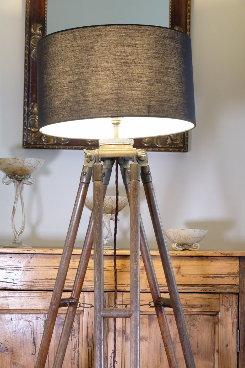 Standard Lamp In A Military Surveyor Style photo vintage