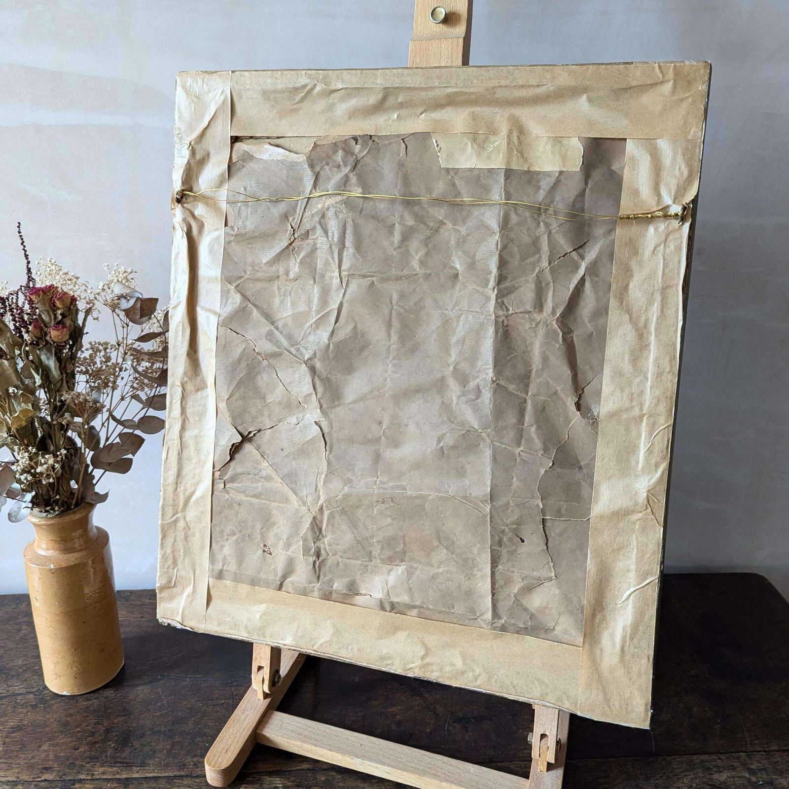 photo furniture A Stunning Antique Georgian Silk Work Tapestry In Original Frame C1800
