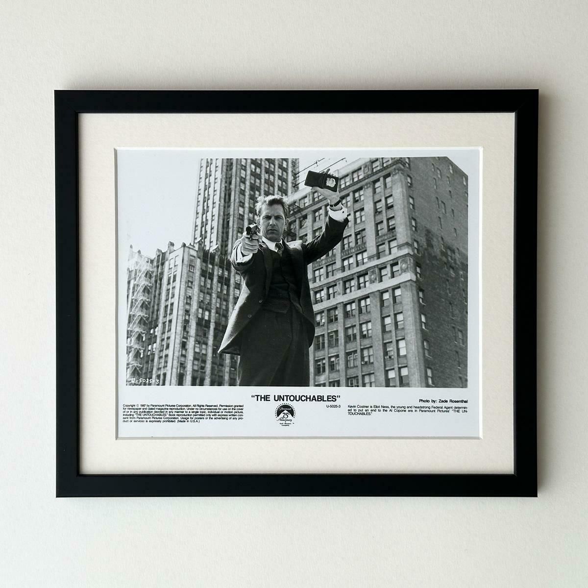 The Untouchables Publicity Film Still Kevin Costner 1987    Framed photo furniture
