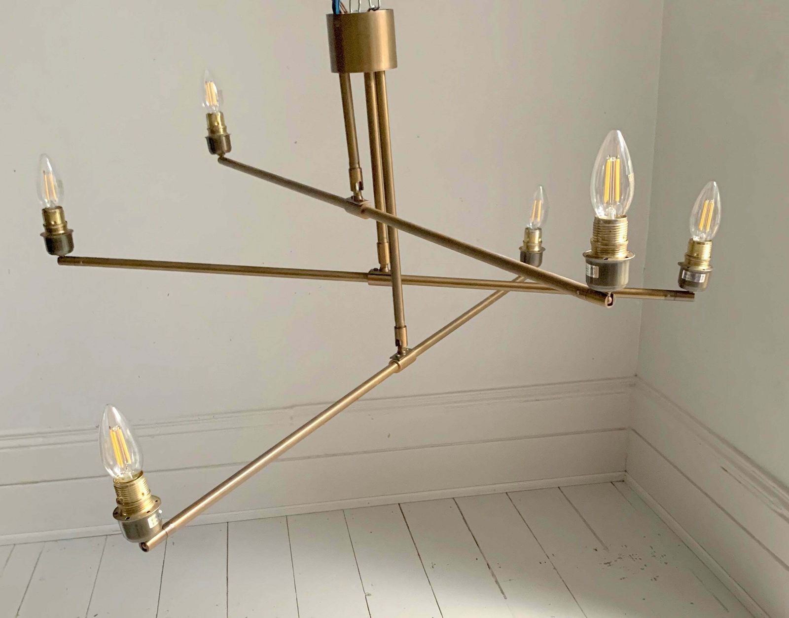 photo for sale Modern Andromeda Chandelier In Antique Brass By Heathfield & Co   Mcm Style