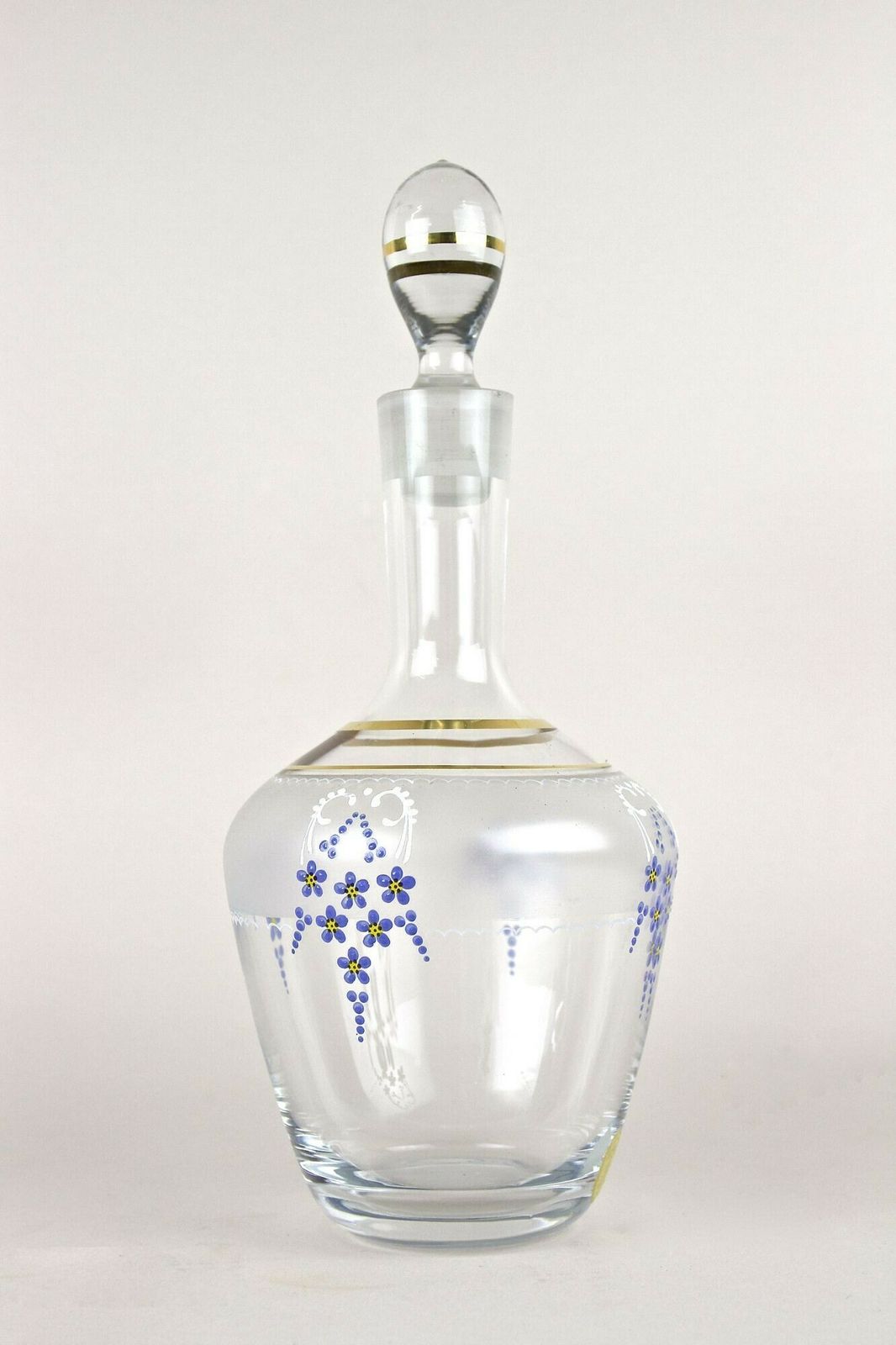 500.0 20th Century Glass Decanter Set With Enamel Paintings, Austria Ca. 1980s photo