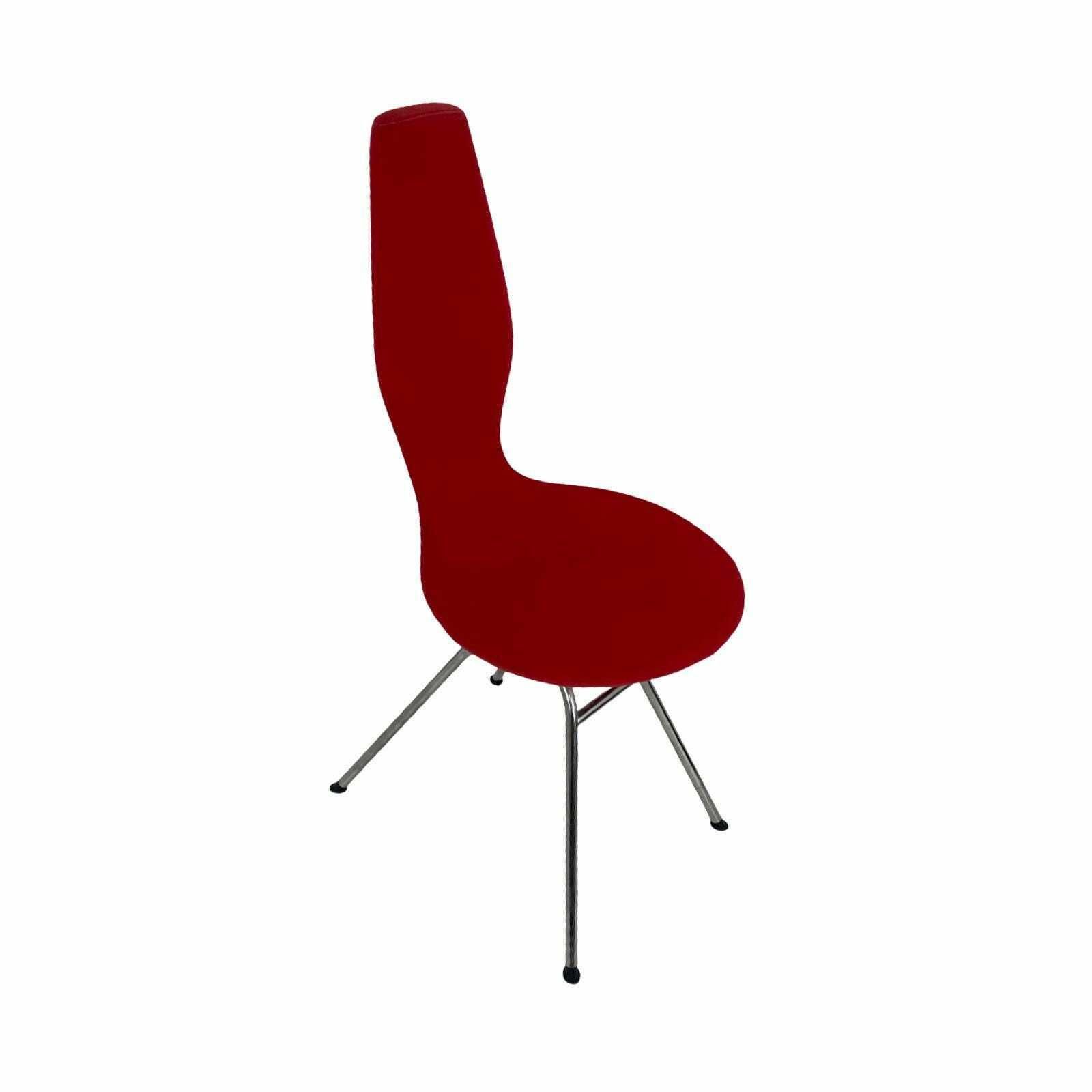 Olav Eldøy   Stokke   Desk Or Dining Chair   Model 'Date'   Red Upholstery photo vintage