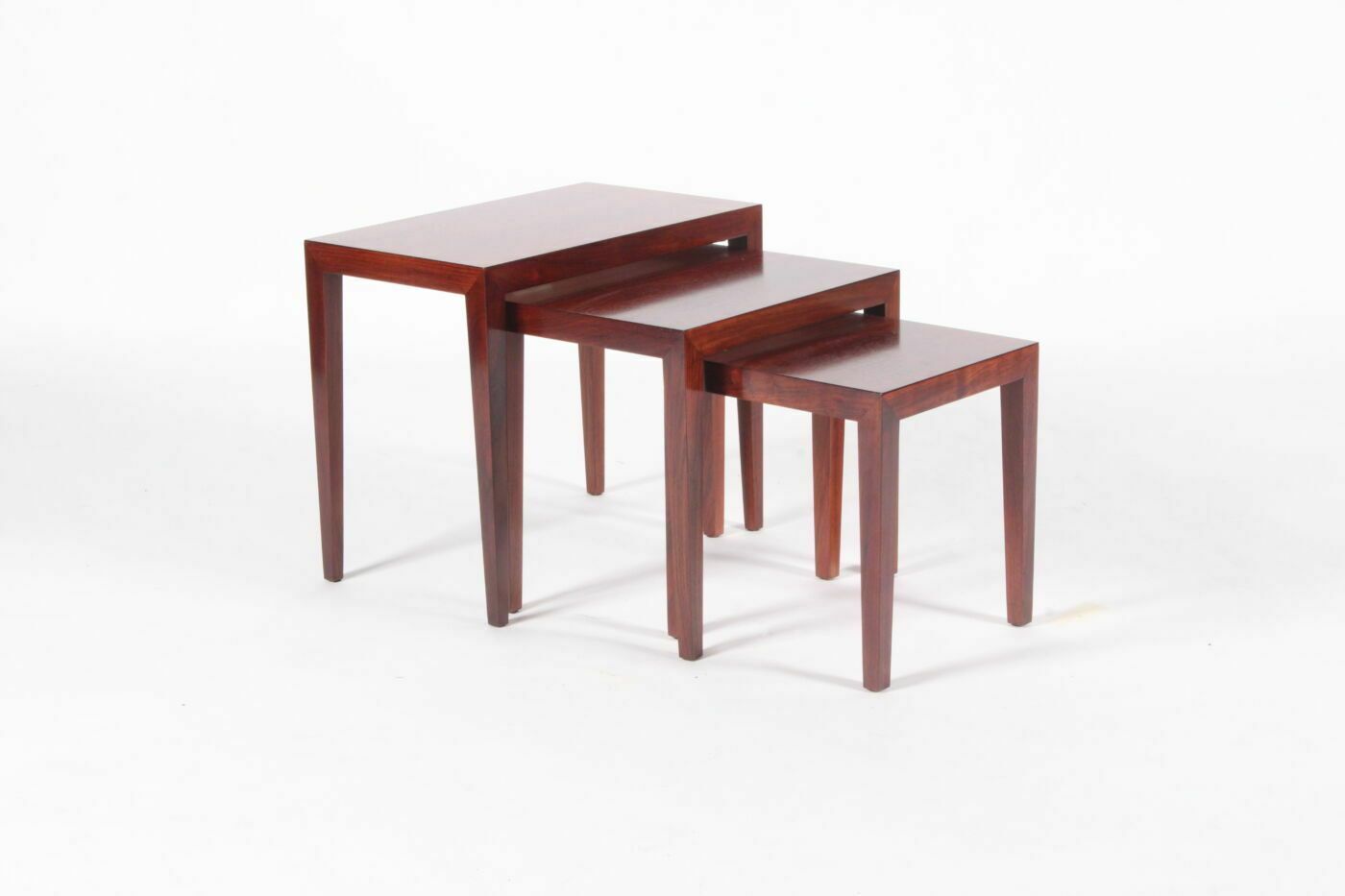 Stylish Nest Of Three Danish Tables By Sevrin Hansen