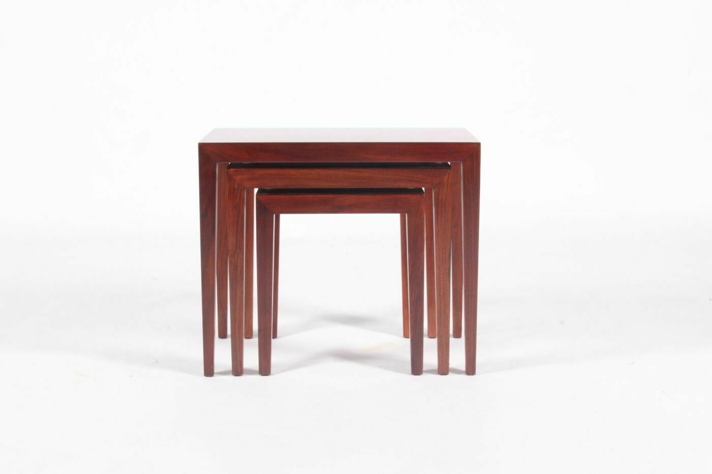 Stylish Nest Of Three Danish Tables By Sevrin Hansen photo furniture