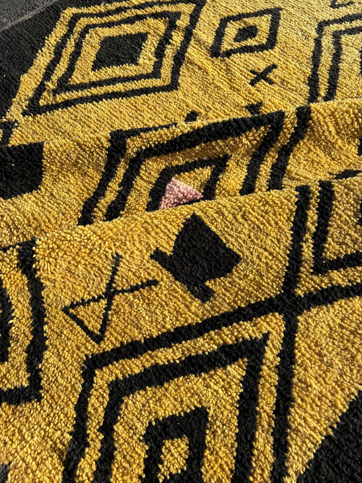 Yellow Modern Berber Rug 200x330 Cm , Living Room Decor, Modern Beni Ourain Rug, Berber Wool Rug, Floor Berber Rug photo buy