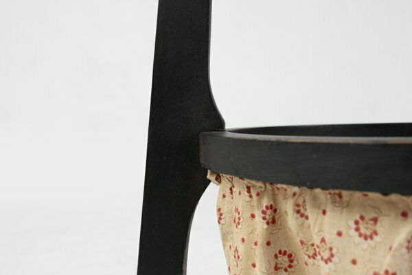 Art Nouveau Side Table In Blackened Wood With Storage Basket, Belgium, 1890s photo 1010.0