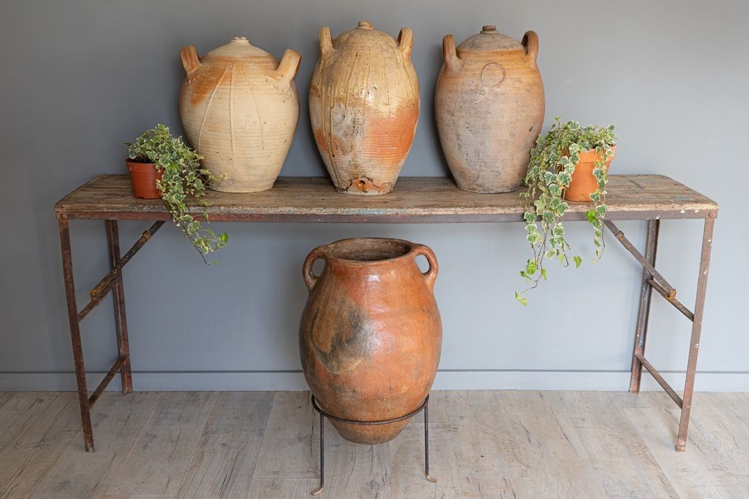Trio Of French Terracotta Pots photo for sale