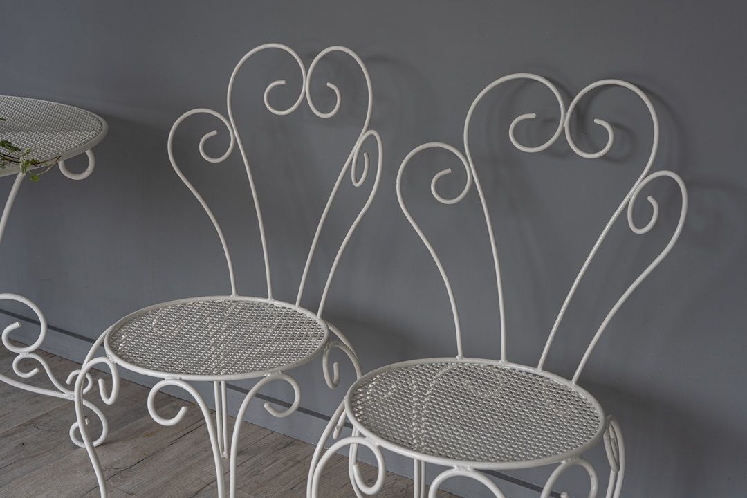 A Pair Of Vintage French Garden Chairs photo Garden Furniture