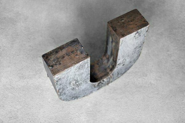 Vintage Groot Industrieel Pools Metalen Letter U, Ca. Jaren 1950 photo for sale