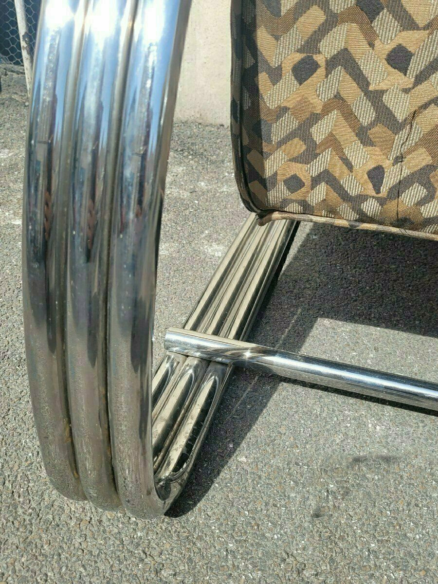 Ralph Lauren, Pair Of Large Chrome Armchairs, Xxth Century photo vintage