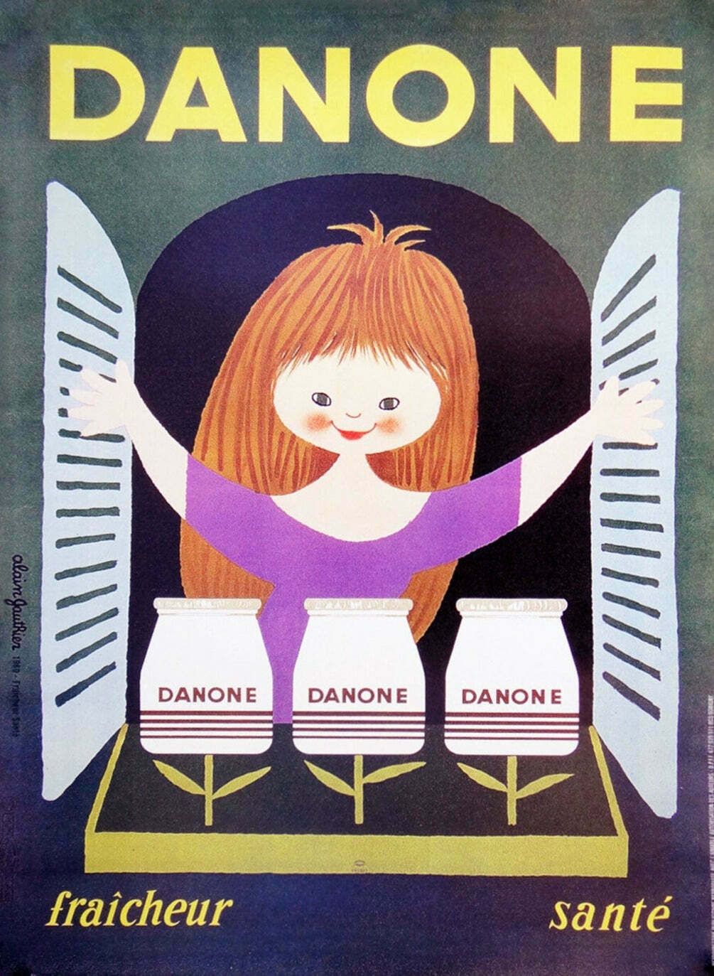 Danone   Fraicheur Sante Original Vintage Poster