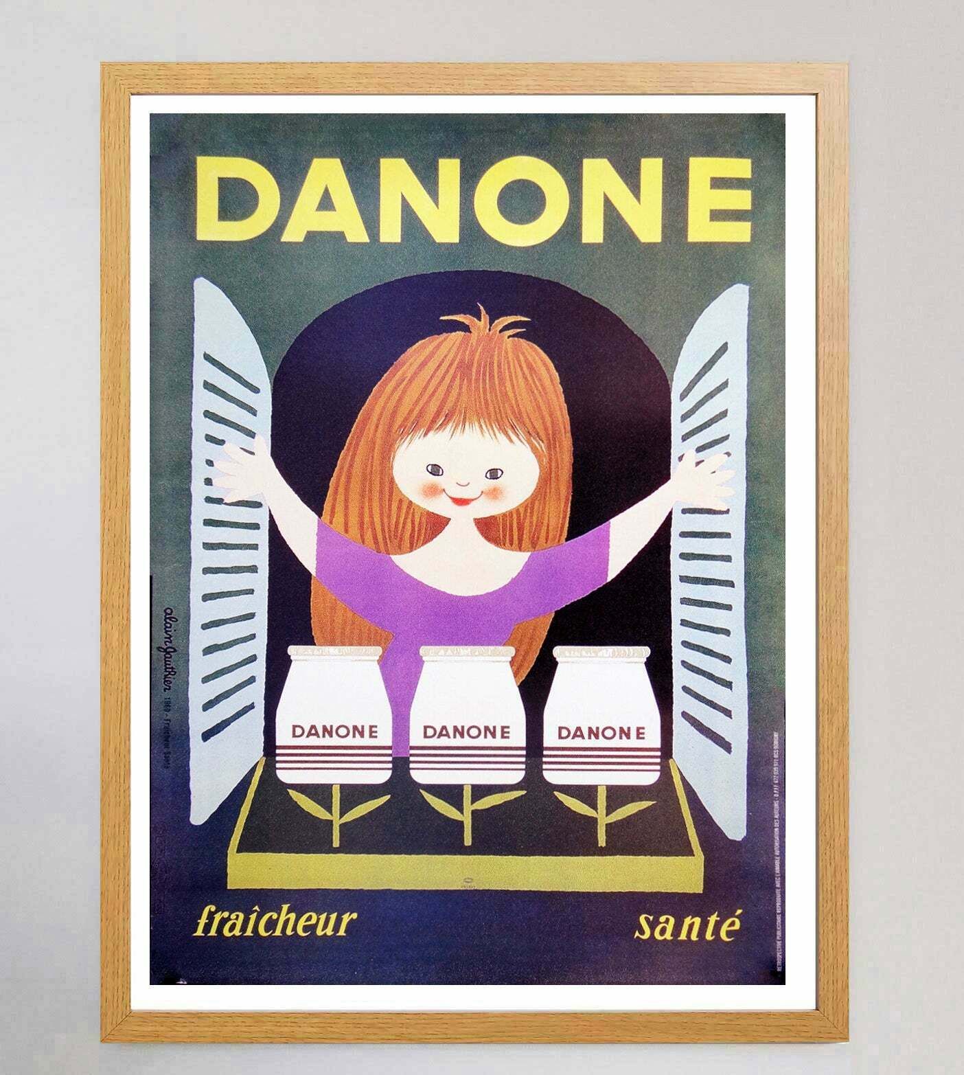 Danone   Fraicheur Sante Original Vintage Poster photo Art