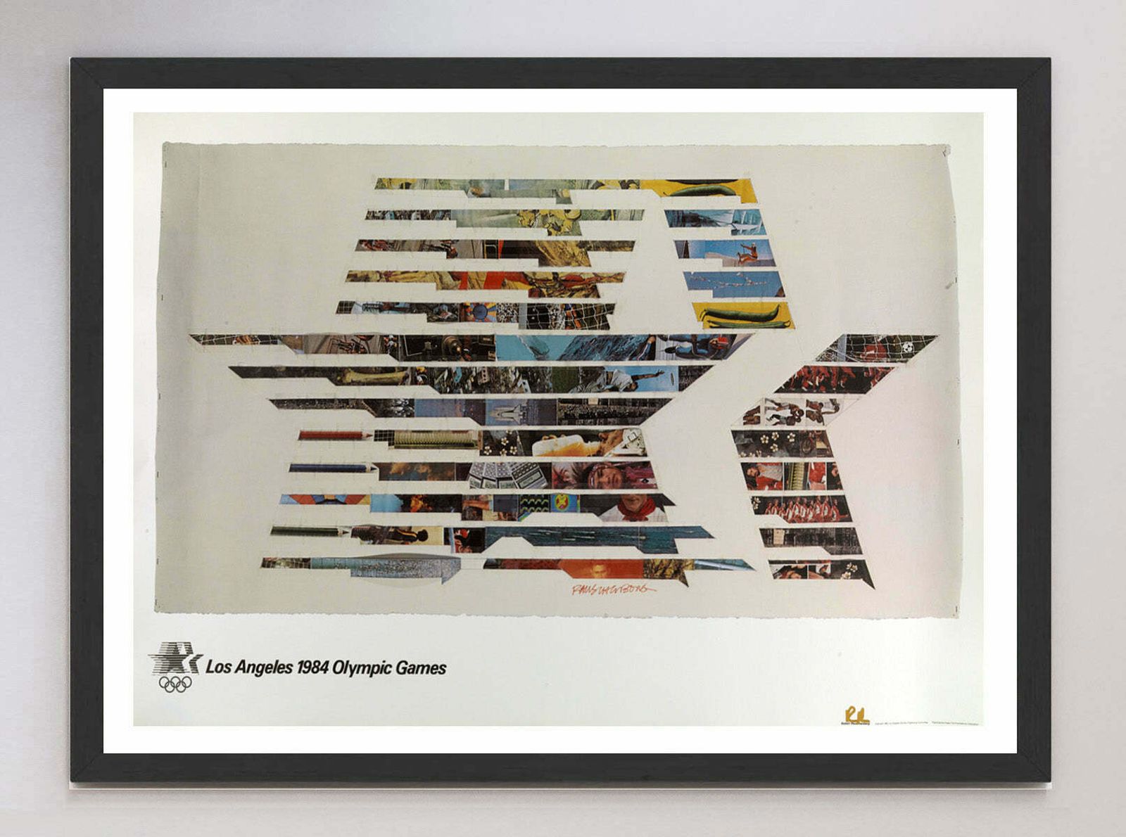 1984 Los Angeles Olympic Games   Robert Rauschenberg  Original Vintage Poster photo furniture