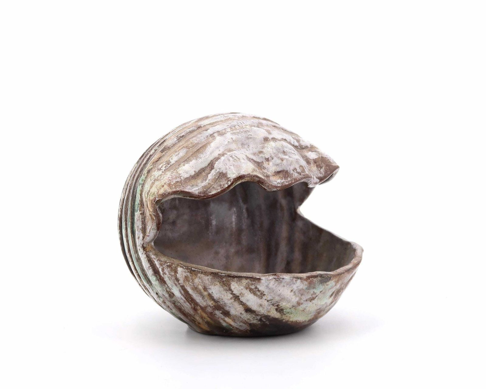 Frans Keramisch Sculptuur, Schelp Van Alexandre Kostanda, Vallauris Ca. Jaren 1960 / Vintage, Conch, Bénitier photo for sale