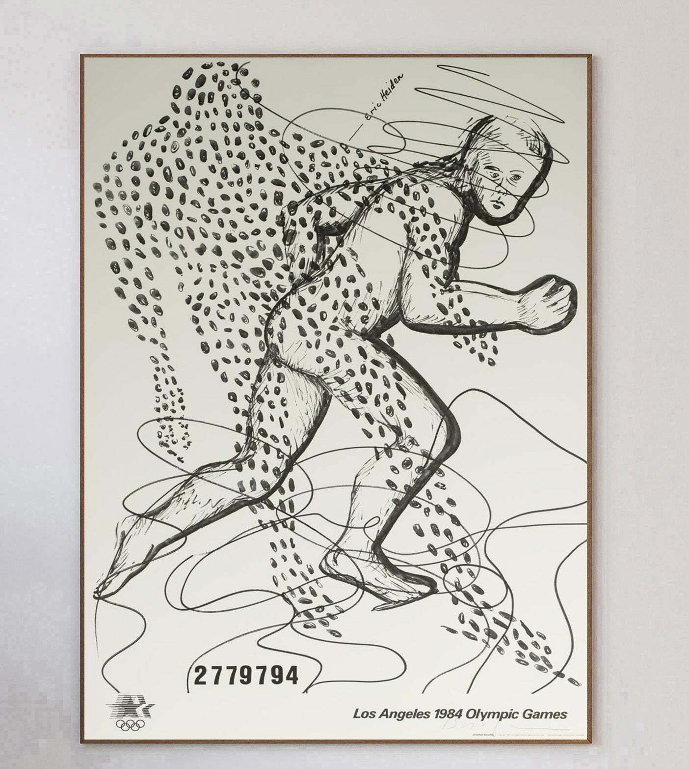 1984 Los Angeles Olympic Games   Jonathan Borofsky Original Vintage Poster photo 500.0