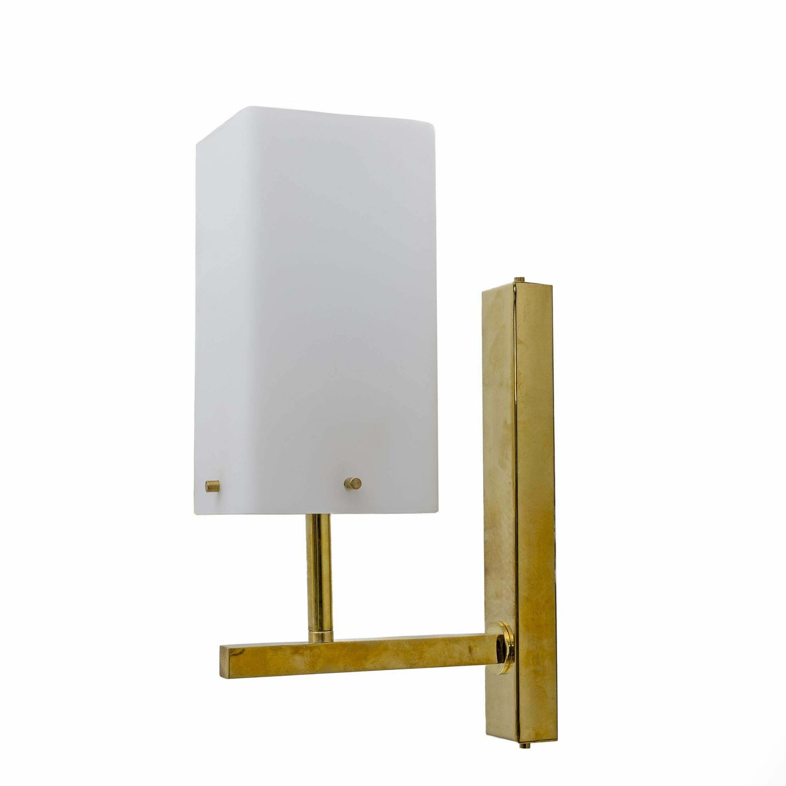Pair Of Mid Century Modern Style Italian Murano Glass And Brass Sconces photo Lighting