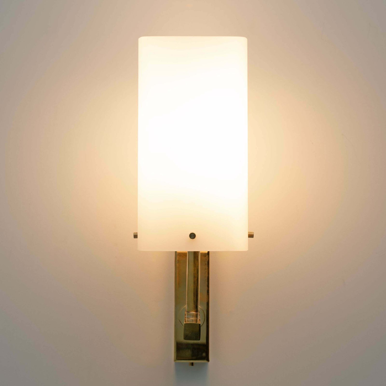 Pair Of Mid Century Modern Style Italian Murano Glass And Brass Sconces photo buy