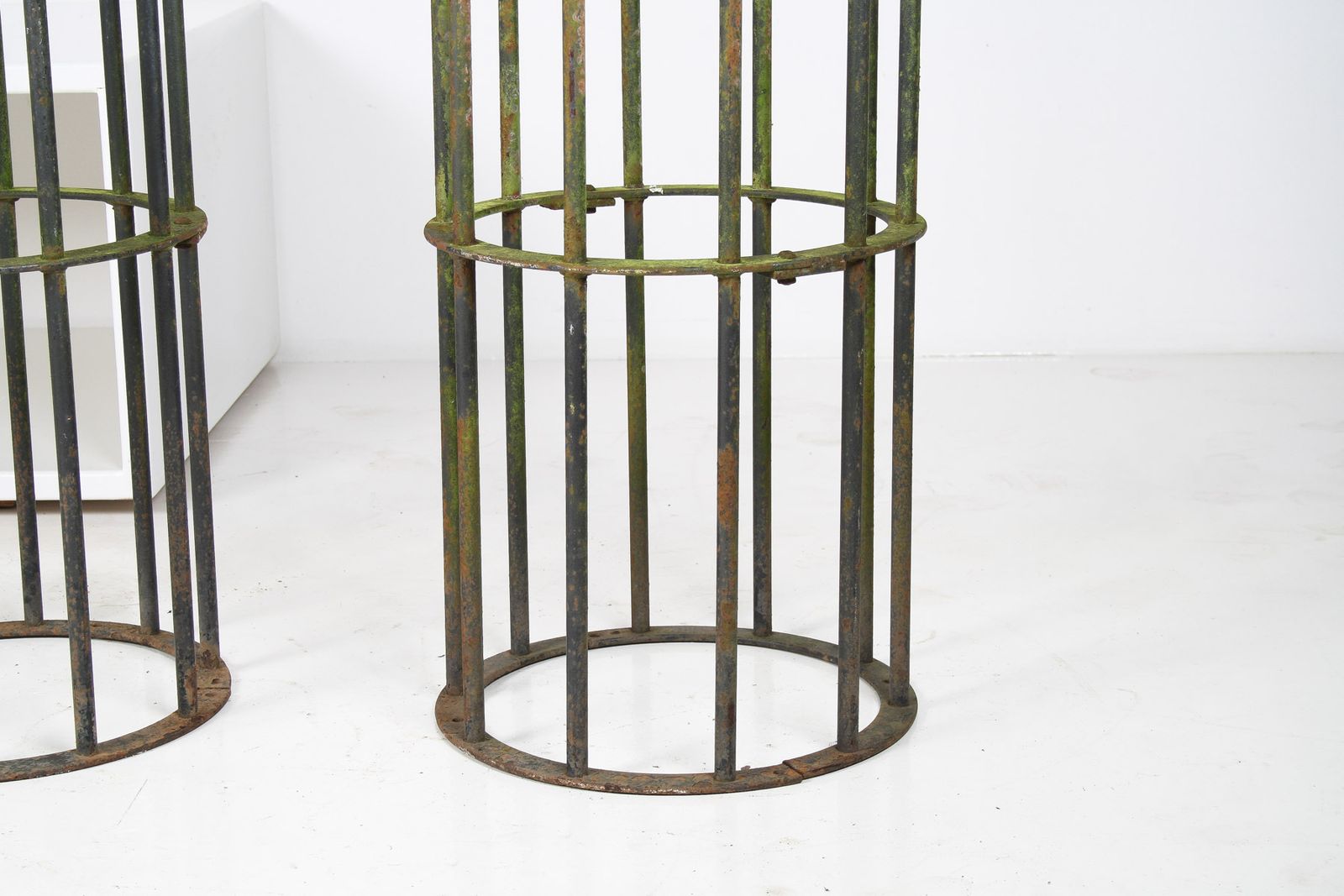 A Pair Of Reclaimed Iron Tree Guards Garden Trellis Topiary Frames photo 875.0