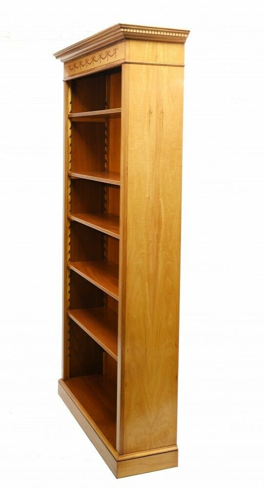 Regency Open Bookcase   Satinwood Sheraton Bookcases photo Furniture
