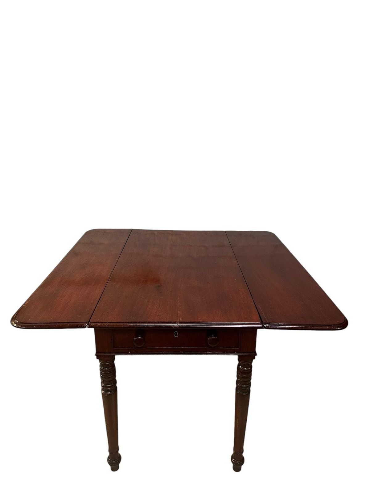 Antique Georgian Mahogany Drop Leaf Kitchen Table / Circa 1800 photo for sale