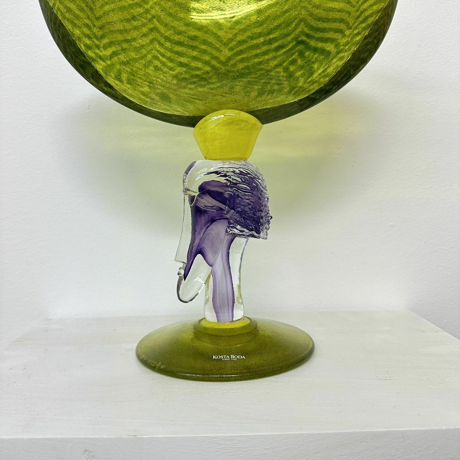 Kjell Engman For Kosta Boda Art Glass Bowl , 1980s photo vintage