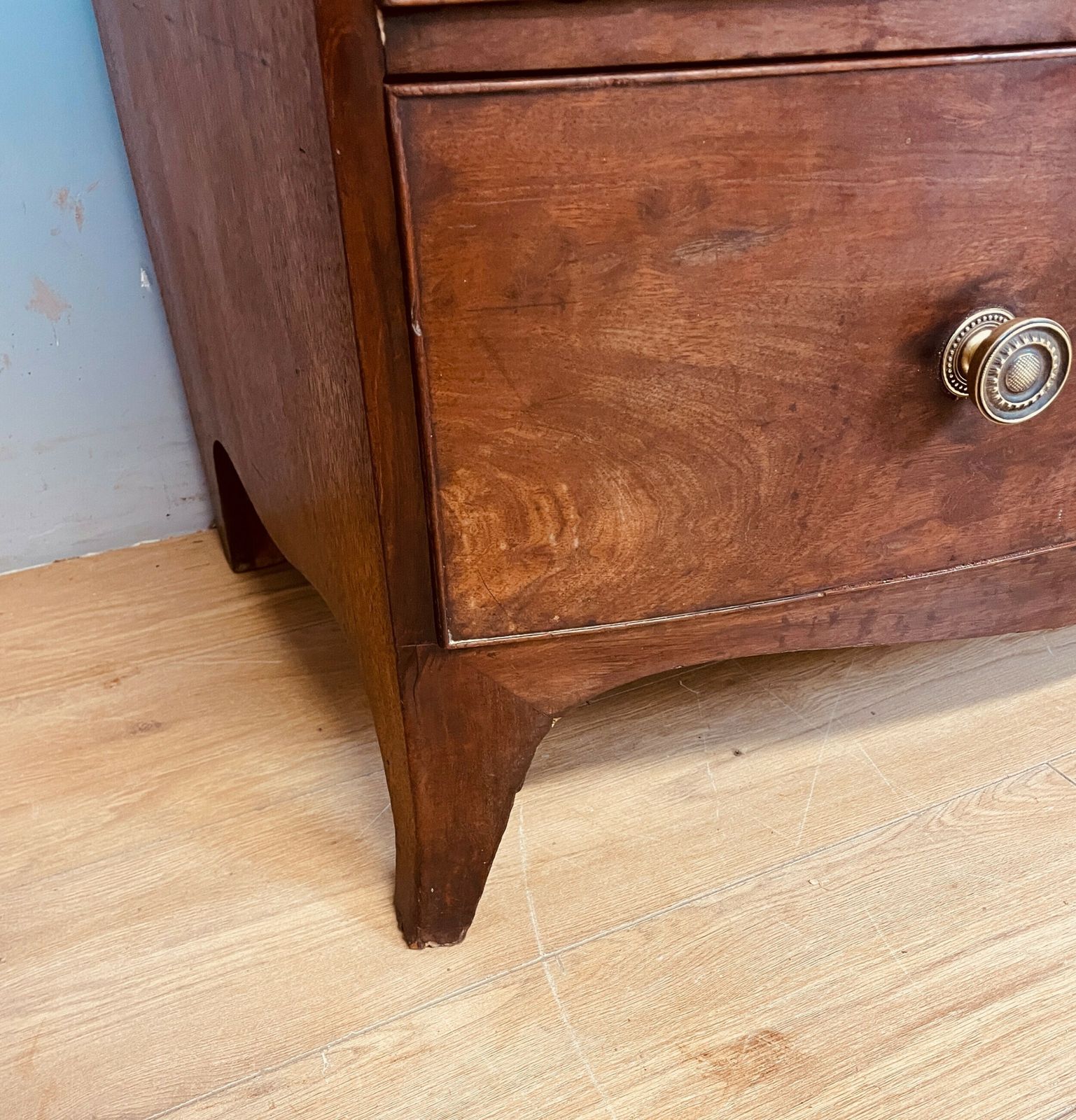 Regency Bow Front Three Height Chest Of Drawers Circa 1820 photo buy