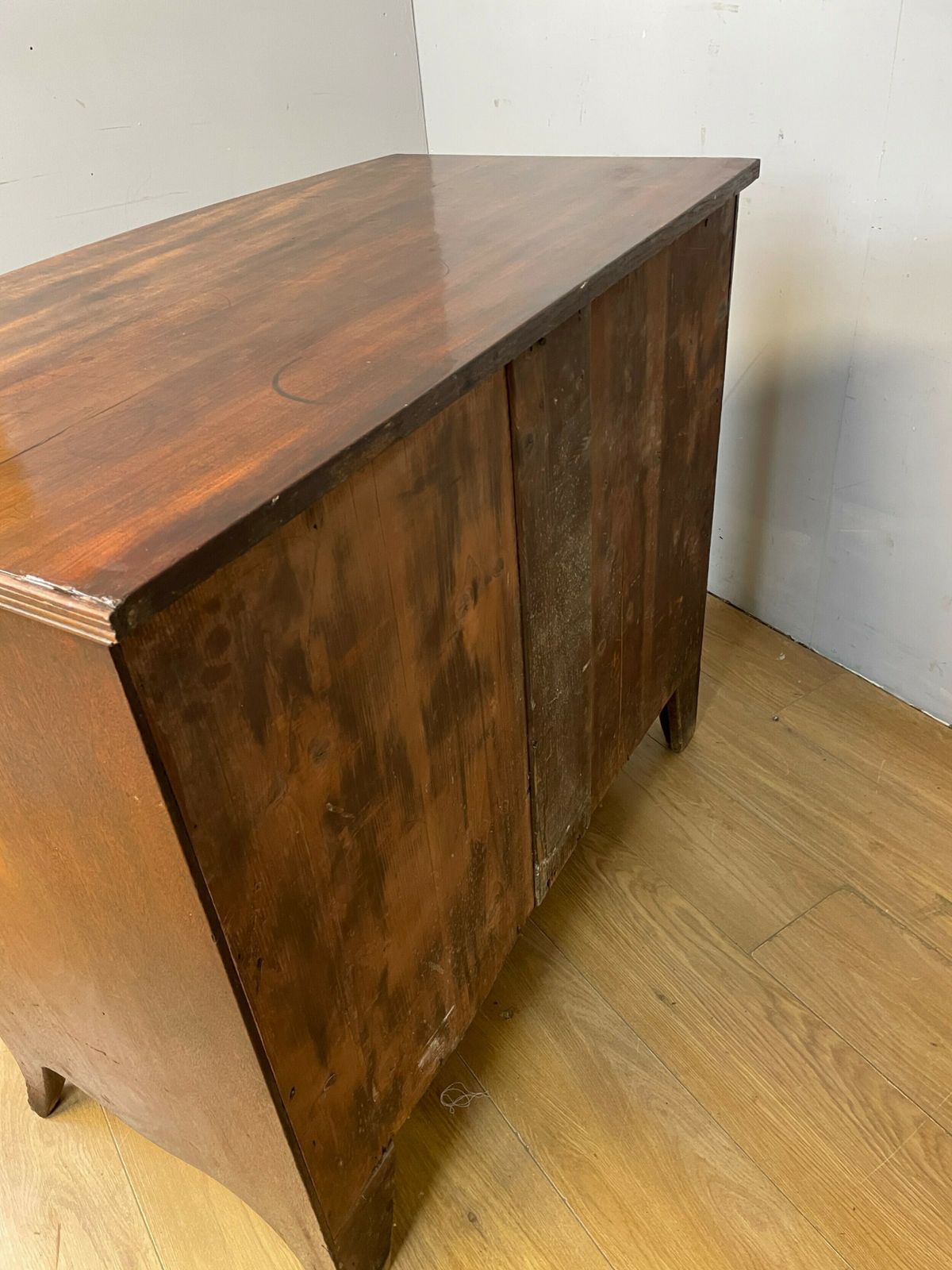 Furniture Regency Bow Front Three Height Chest Of Drawers Circa 1820 photo