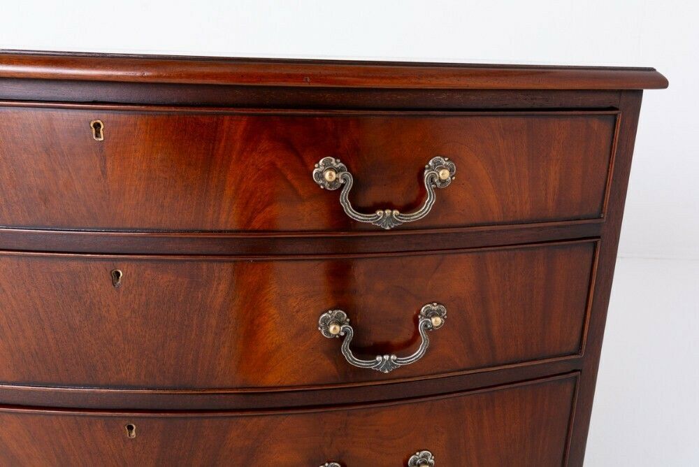 photo furniture George III Chest Drawers Bow Front Mahogany