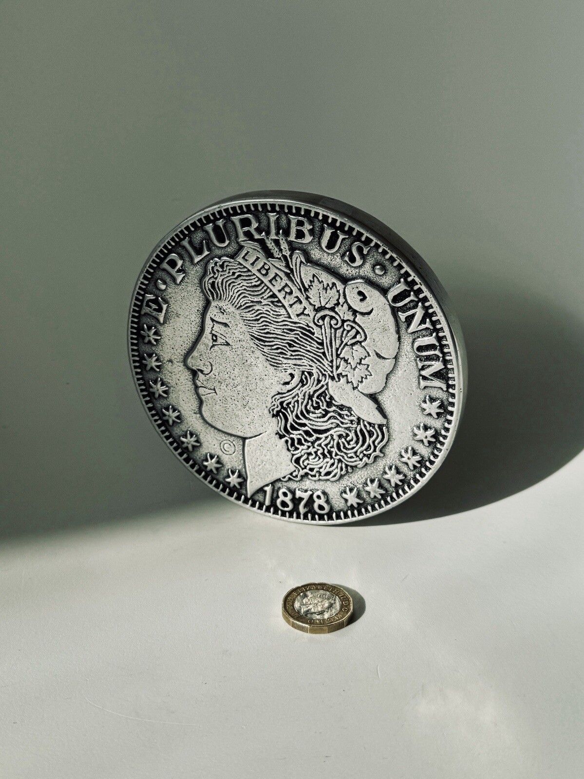 photo buy Vintage Rwp Wilton Replica Of An 1878 Morgan Dollar Liberty Double Sided Trivet
