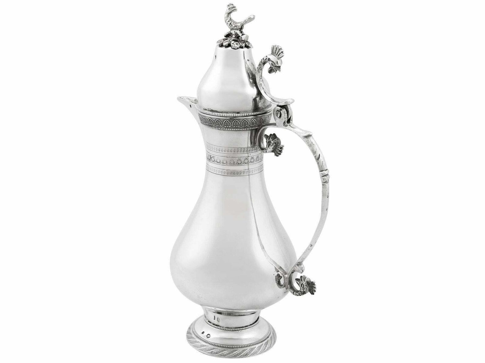 1910s Turkish Silver Coffee Jug photo Home Decor