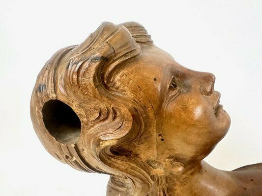 photo vinterior Italian Artist, Caryatid Sculpture, 19th Century, Carved Walnut