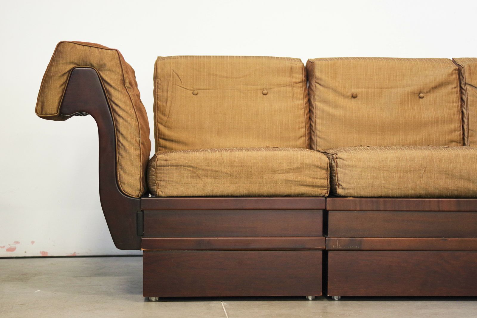 13500.0 1970s Modular Beechwood Sofa By Frigerio – Original Fabric Upholstery, Set Of 6 photo