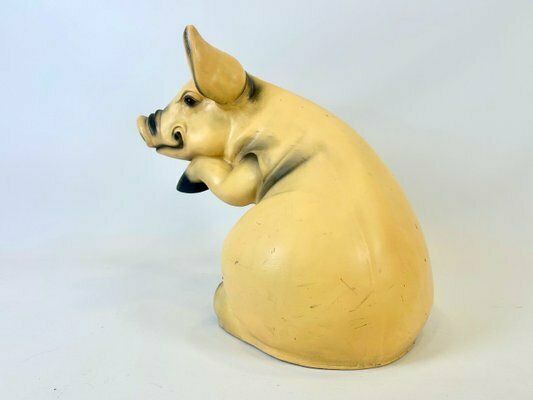 Large Vintage Resin Garden Pig Figure, 1980s photo furniture