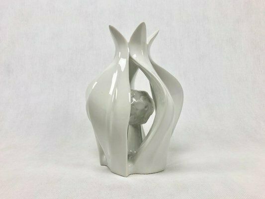 Lotos Flower Figurine From Royal Dux Bohemia, 1960s photo buy