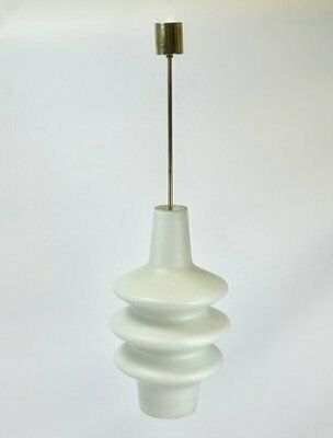 Czech Milk Glass Pendant Lamp Attributed To Josef Hurka For Napako, 1960s