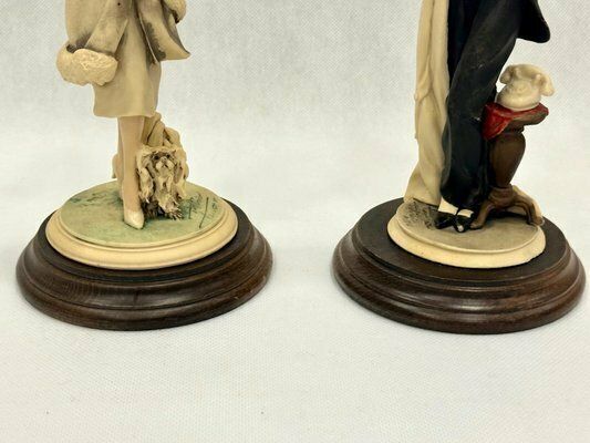 Art Deco Style Adl Figurines By Vittorio Tessaro, 1970s, Set Of 2 photo vinterior