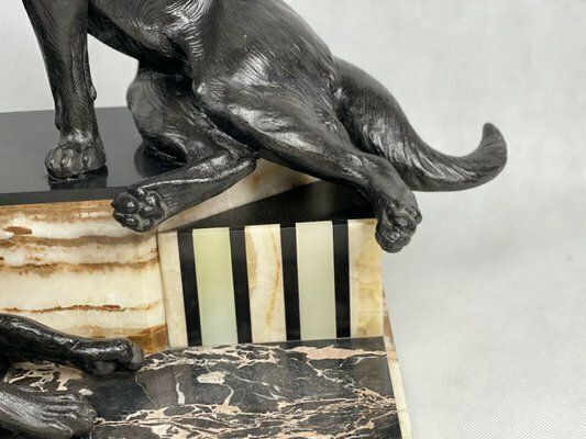 Louis Albert Carvin, Art Deco German Shepherds, 1920s, Zinc & Lead Alloy photo buy