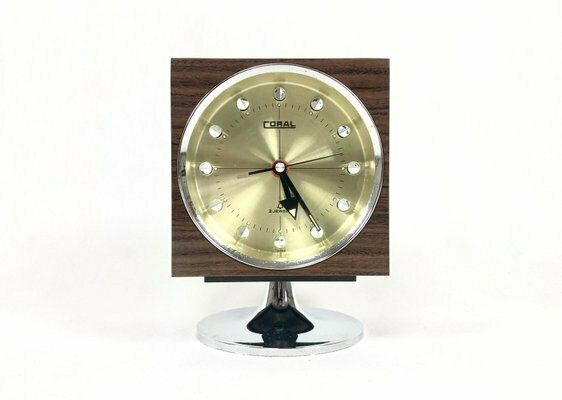 Space Age Tulip Tokyo Tokei Clock From Coral, 1960s photo Home Decor