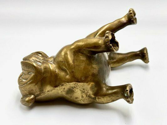 Brass Bulldog Paperweight Or Statue, 1940s photo Home Decor