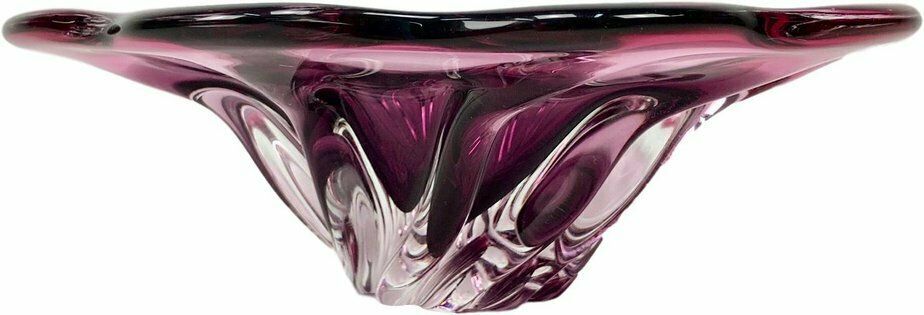 Bohemian Glass Bowl Attributed To Josef Hospodka For Chribska, 1960s