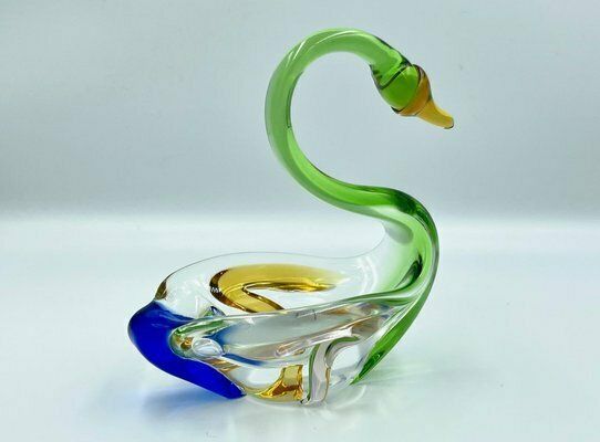 Rhapsody Glass Swan By Frantisek Zemek For Sklana Mstisov, 1960s photo for sale