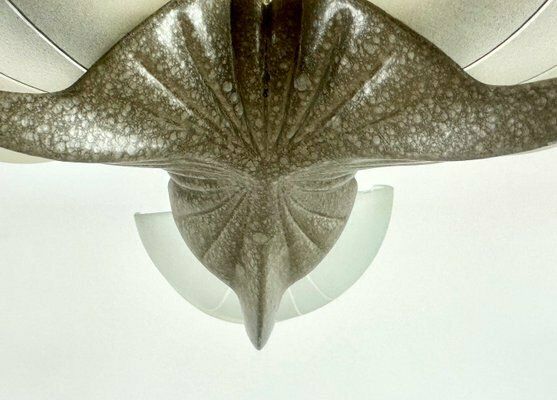 Art Deco Crystal Glass Pendant Lamp From Esc Zukov, 1940s photo vinterior