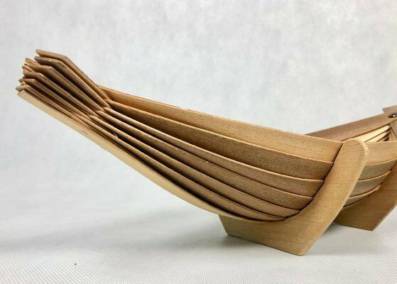 Mid Century Wooden Fruit Basket In Boat Shape, 1960s photo vinterior