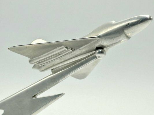 Art Deco Aluminium Desk Plane Miniature, 1930s photo Home Decor