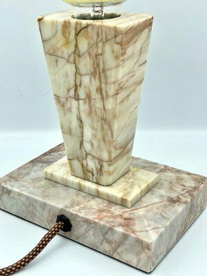 Art Deco Marble Table Lamp From Kámen Praha, 1930s photo buy