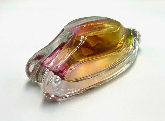 Art Glass Ashtray Attributed To Josef Rozinek For Novy Bor, 1960s photo for sale