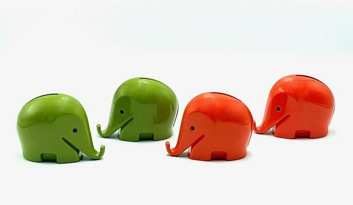 Drumbo Money Boxes By Luigi Colani For Dresdner Bank, 1970s, Set Of 4 photo furniture