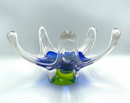 Czech Art Glass Bowl By Josef Hospodka For Chribska Glassworks, 1960s